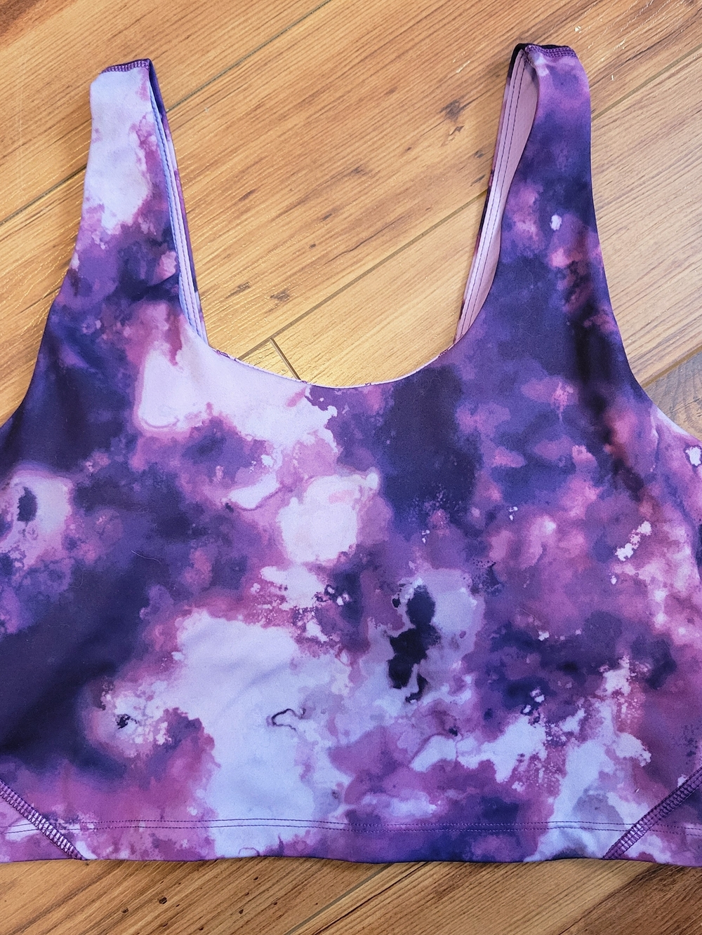 Athletic Works Purple & Pink Tie-Dye Crop Top